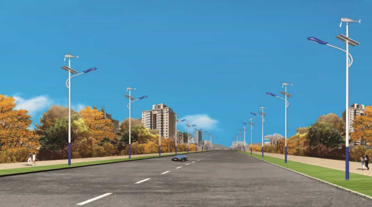 Solar wind street light