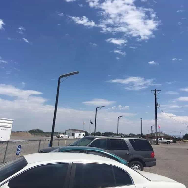 Solar parking lot light project